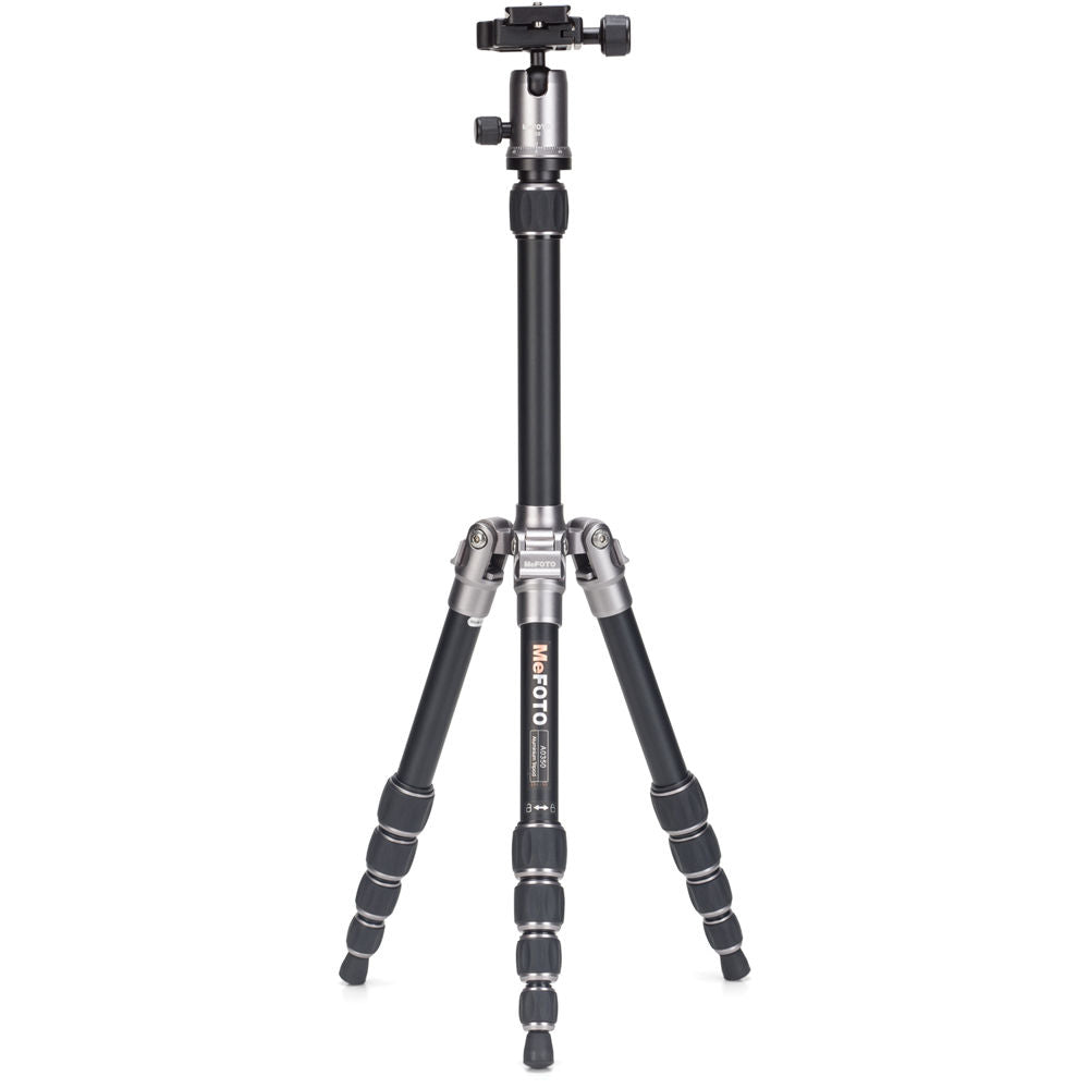 [CLEARANCE] MeFOTO Backpacker 5-Section Camera Travel Tripod with Quick Twist Rubber Lock Leg Grips, 360 Degree Panning, 4Kg Max Payload, 4.2ft Max Height and Arca Type Compatible Ball Head