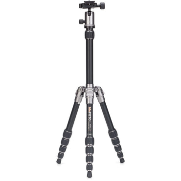 [CLEARANCE] MeFOTO Backpacker 5-Section Camera Travel Tripod with Quick Twist Rubber Lock Leg Grips, 360 Degree Panning, 4Kg Max Payload, 4.2ft Max Height and Arca Type Compatible Ball Head