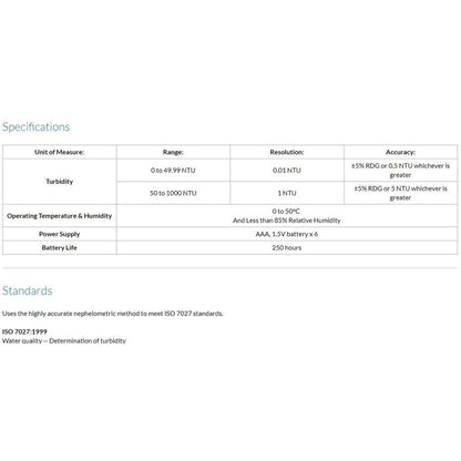 [CLEARANCE] Sper Scientific 860040 Turbidity Meter Tester
