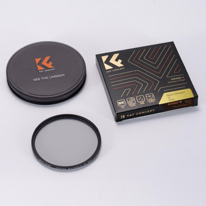 K&F Concept Black Mist 1/4 Density Nano-X Lens Filter w/ Cinebloom Black Diffusion Special Effects (37mm, 40.5mm, 43mm, 46mm, 49mm, 52mm, 55m, 58mm, 62mm, 67mm, 72mm, 77mm, 82mm, 86mm, and 95mm)