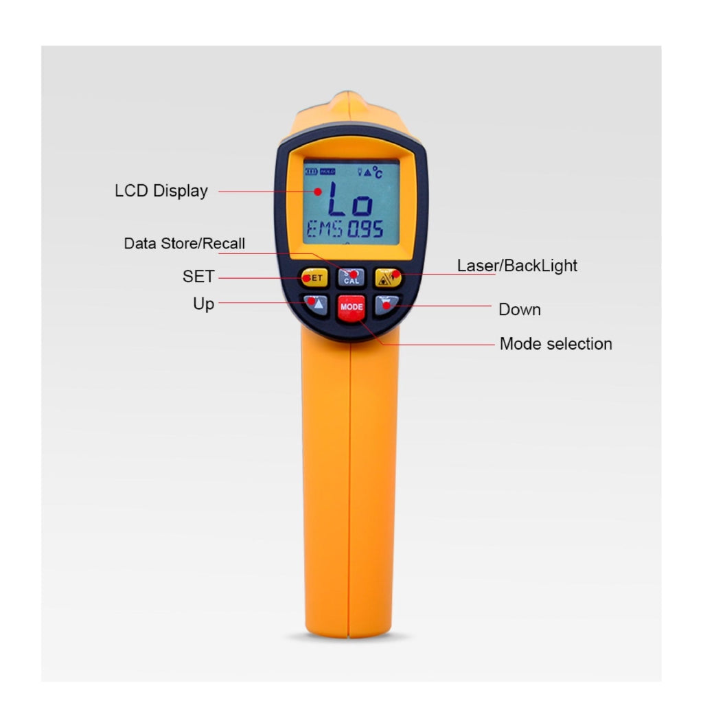 [CLEARANCE] Benetech GM2200 Non Contact Thermometer Laser Temperature Gun Infrared Thermometer 200° to 2200° Celcius
