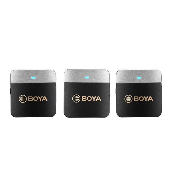 [CLEARANCE] BOYA BY-M1V Series 2.4GHz Dual-Channel Wireless Lavalier Microphone System (Plug & Play) Clip On Mic for Smartphone, Tablet, DSLR, Mirrorless, Camera, iPad, iPhone, Android & iOS Devices - USB Type C / Lightning / 3.5mm Audio Jackst