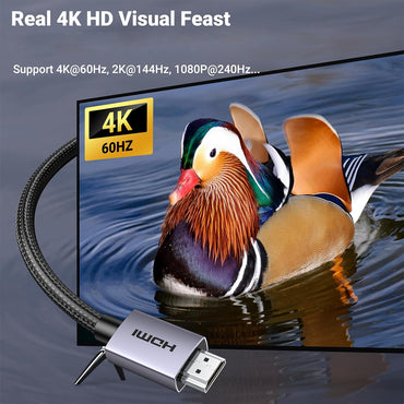 UGREEN 4K UHD HDMI 2.0 High-Speed Multimedia HDMI Cable - Supports 18Gbps Transmission, 240Hz Refresh Rate, 24-bit Audio, 3D Visuals & Dymic HDR for TVs, Monitors, Projectors, Cameras, Laptops & Computers | HD153