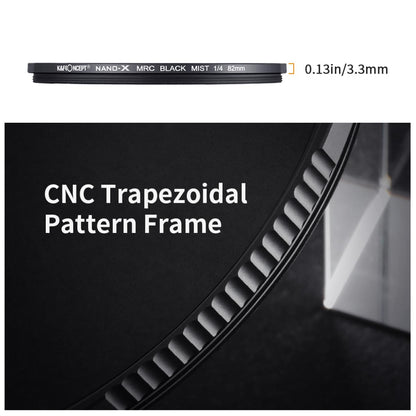 K&F Concept Black Mist 1/4 Density Nano-X Lens Filter w/ Cinebloom Black Diffusion Special Effects (37mm, 40.5mm, 43mm, 46mm, 49mm, 52mm, 55m, 58mm, 62mm, 67mm, 72mm, 77mm, 82mm, 86mm, and 95mm)