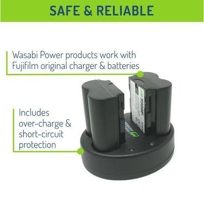 Wasabi Power Battery NP-W235 (2-Pack) and Dual Charger for Fujifilm X-T4