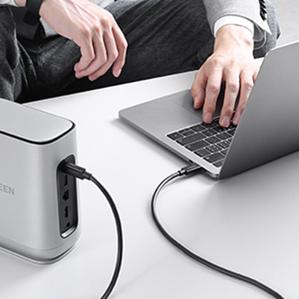 UGREEN Thunderbolt 4 100W Male to Male USB C Fast Charging & Data Sync Cable (0.8 Meter) with Up to 40Gbps Transfer Rate, 8K 60Hz Video Output for MacBook, iPad Pro, Laptop, Android Phone, Tablet, Smartphone, etc - 30389