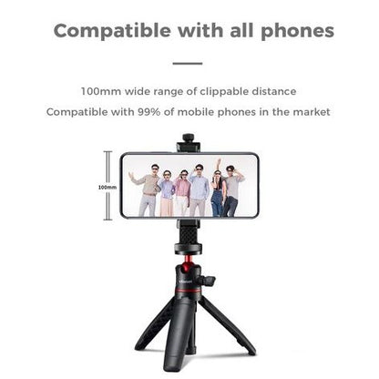 Ulanzi ST-17 360° Rotation Phone Holder Clamp Clip with Cold Shoe Mount for Microphone Light Tripod Mount | 2120