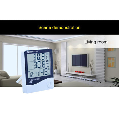 EagleTech HTC-2 Version 2 Digital LCD Temperature Humidity Meter Clock Hygrometer Thermometer Indoor and Outdoor