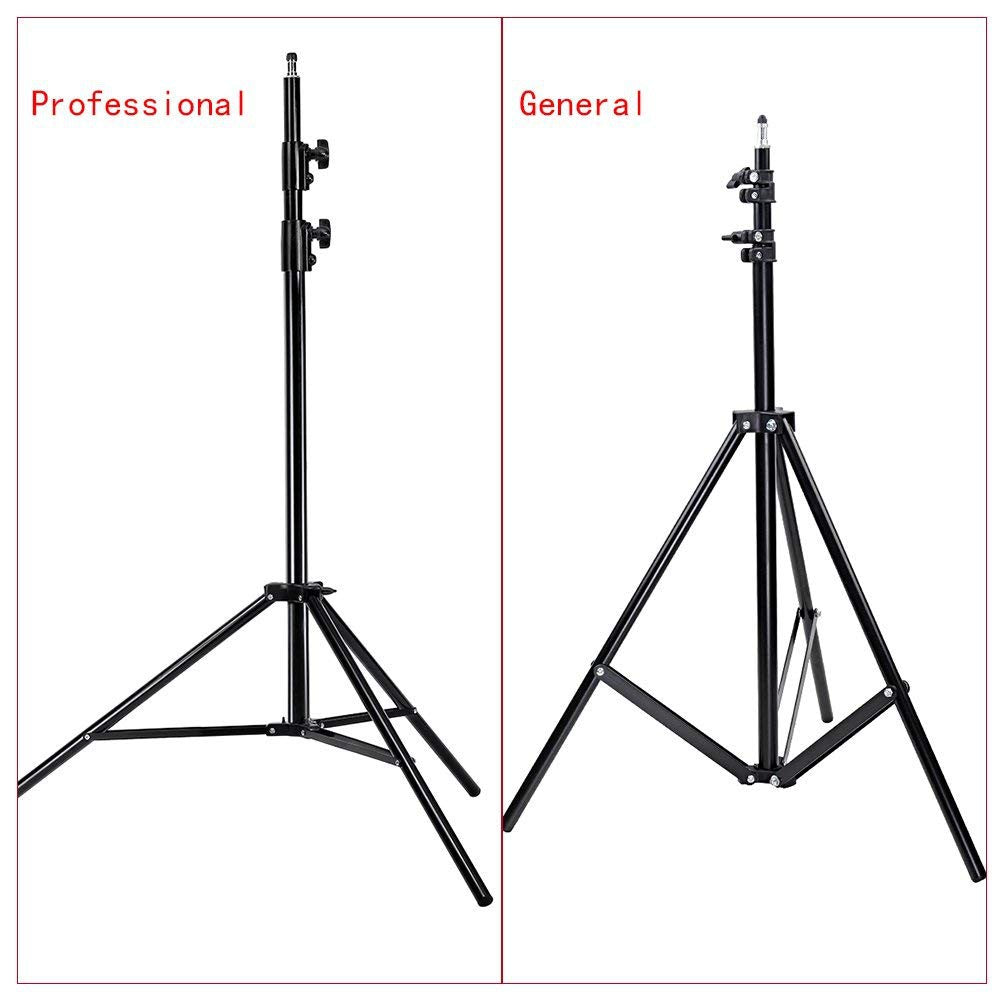 Pxel LS230S Pro 230cm 7.5 Feet Heavy Duty Spring Cushioned Adjustable Photo Video Light Stand