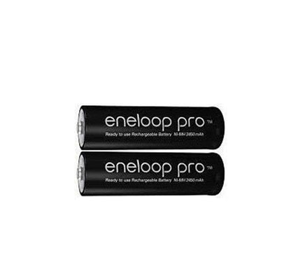 Panasonic Smart & Quick Charger with 3-Color LED with Eneloop Pro AA Battery Set of 4 (Black) | K-KJ55HCC40T
