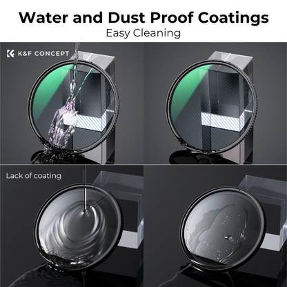 K&F Concept Nano X Series Blue Streak Multi-Layer Coating Lens Filter Ultra-Clear (2mm) Waterproof, Anti Scratch, and Anti-Reflection (49mm 52mm 55mm 58mm 62mm 67mm 72mm 77mm 82mm)