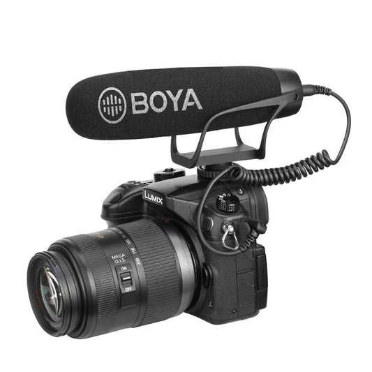 Boya BY-BM2021 Wired On-Camera Super-Cardioid Shotgun Microphone for Cameras and Smartphones