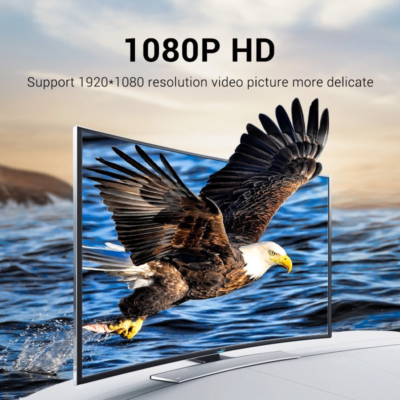 [CLEARANCE] Vention HDMI to VGA 2M Converter Cable with 3.5mm Audio Output and USB Power Supply 1080p 60Hz (ABIBH)