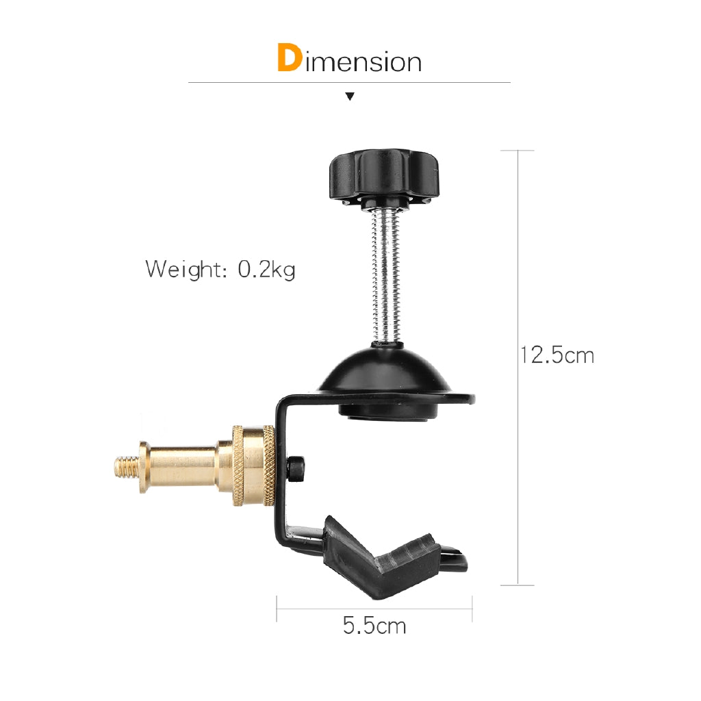 Pxel AA-UC3 Heavy Duty Clip Clamp C / U Type Photo Studio Light With Stand 1/4" Screw For Studio Flash