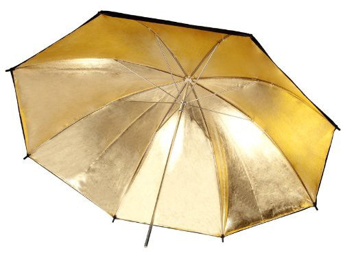 [CLEARANCE] Pxel UM-BG108 43" 108cm Black and Gold Reflective Lighting Umbrella - Great for Portrait Photography Studio