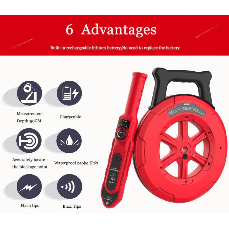 [CLEARANCE] Noyafa NF-5140 Wall Blockage Detector Diagnostic- Tool Wall Pipeline Blocking Clogging Scanner Plumbers Instrument