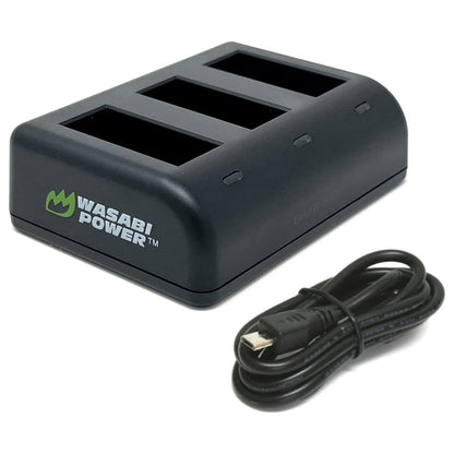 Wasabi Power 3.85V 1440mAh 2 Pack Battery and Dual USB Charger Kit replaces ACBAT-001 ACDBD-001 for GoPro MAX Action Camera | KIT-BB-MAX