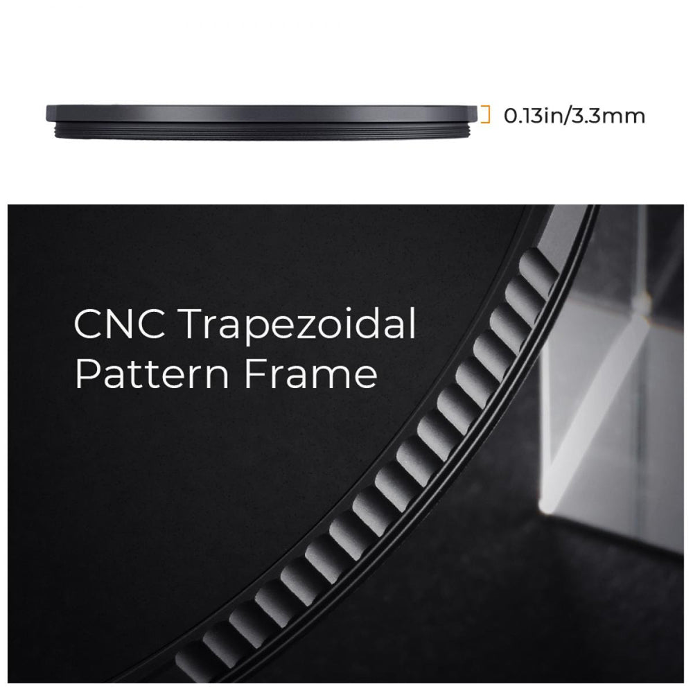 K&F Concept Black Mist 1/4 Density Nano-X Lens Filter w/ Cinebloom Black Diffusion Special Effects (37mm, 40.5mm, 43mm, 46mm, 49mm, 52mm, 55m, 58mm, 62mm, 67mm, 72mm, 77mm, 82mm, 86mm, and 95mm)