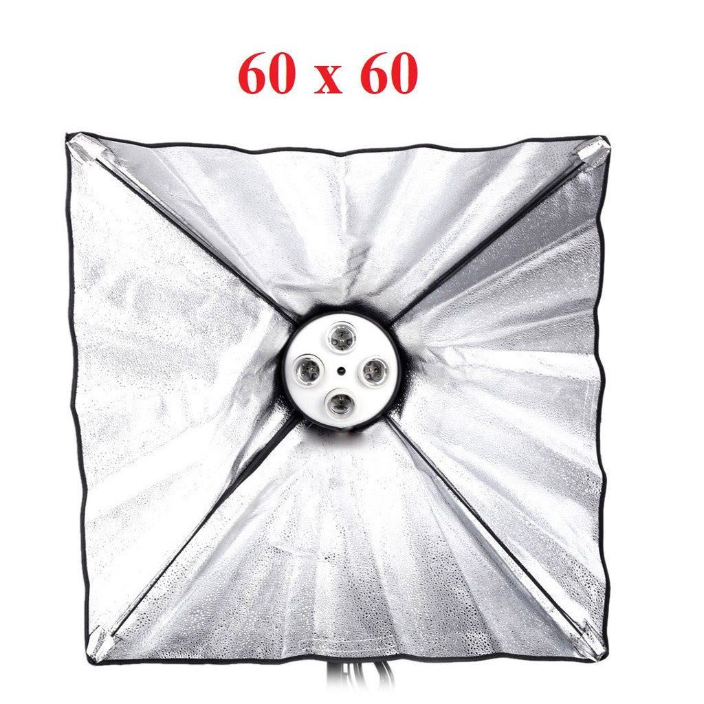[CLEARANCE] Pxel SB-4B-60X60 4 in 1 E27 Base Socket Light Lamp Bulb Holder Adapter for Photo Video Studio Softbox 60 x 60 cm