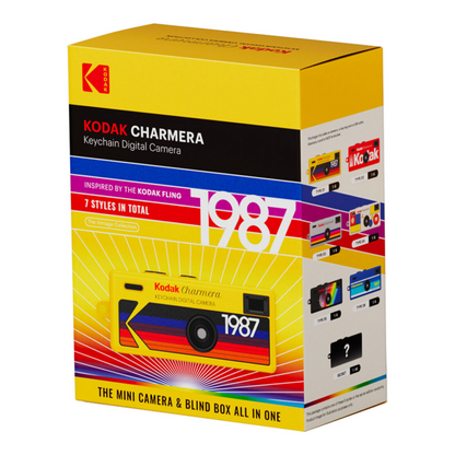 Kodak Charmera Keychain Vintage Style Digital Camera Blind Box – Retro Charm Mini Collectible 1080p Video 30fps, Built-in Flash, Creative Filters & Frames, USB-C Rechargeable, Compact & Portable Design for Photography