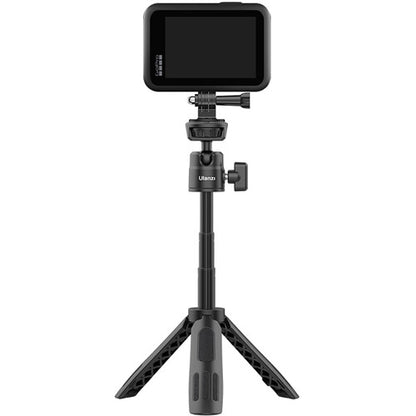 Ulanzi M12 Tripod Selfie Stick with 360 / 120 Degree Pan Tilt Ball Head with Extendable 12.5" Max Height, Max 500g Load Capacity for GoPro Action Cameras and Smartphones