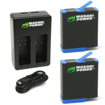 Wasabi Power Battery for GoPro HERO8 Black and Dual Charger Compatible with HERO8 BLACK, HERO7 BLACK, HERO6, HERO5  | JG Superstore