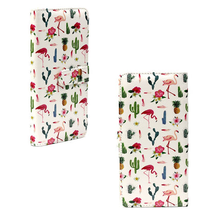 Pikxi AS80 80-Sheet Photo Album for Fujifilm Instax Square Instant Camera Leather Flamingo Cactus Flowers