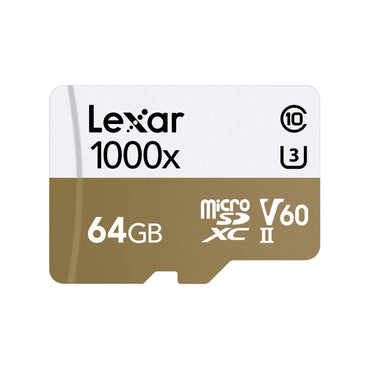 Lexar Professional 1000x MicroSDXC UHS-II 64GB Memory Card with USB 3.0 Card Reader | Model -  LSDMI64GCB1000A