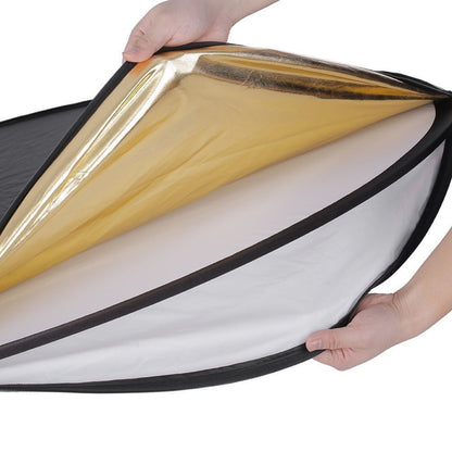 Pxel RF-11X11 5 in 1 43inch / 110cm Round Reflector with Grip Handle for Photography Photo Studio Lighting & Outdoor Lighting