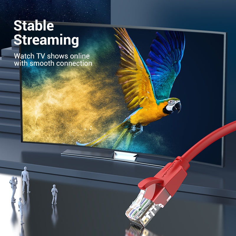 Vention CAT6 Ethernet Round Cable UTP Patch 1000Mbps Lan Network Wire Cord for Internet Router PC Modem