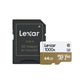 Lexar Professional 1000x MicroSDXC UHS-II 64GB Memory Card with USB 3.0 Card Reader | Model - LSDMI64GCB1000A
