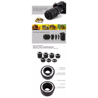 [CLEARANCE] Meike MK-N-AF1-AL Adapter Auto Focus Extension tube Ring AF for Nikon DSLR 12mm 20mm 36mm