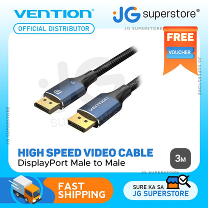 [CLEARANCE] Vention DisplayPort Male to Male Cable 8K 32.4Gbps 8K@60Hz Ultra High Speed for Laptop, Television, Computer, Monitor (5M) | HCEL