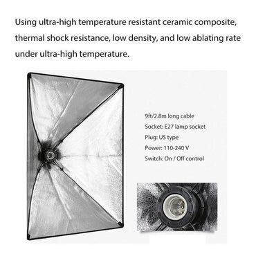 PXEL SB-1B-50X70 Single E27 Base Socket Light Lamp Bulb Holder Adapter for Photo Video Studio Softbox 50cm x 70cm