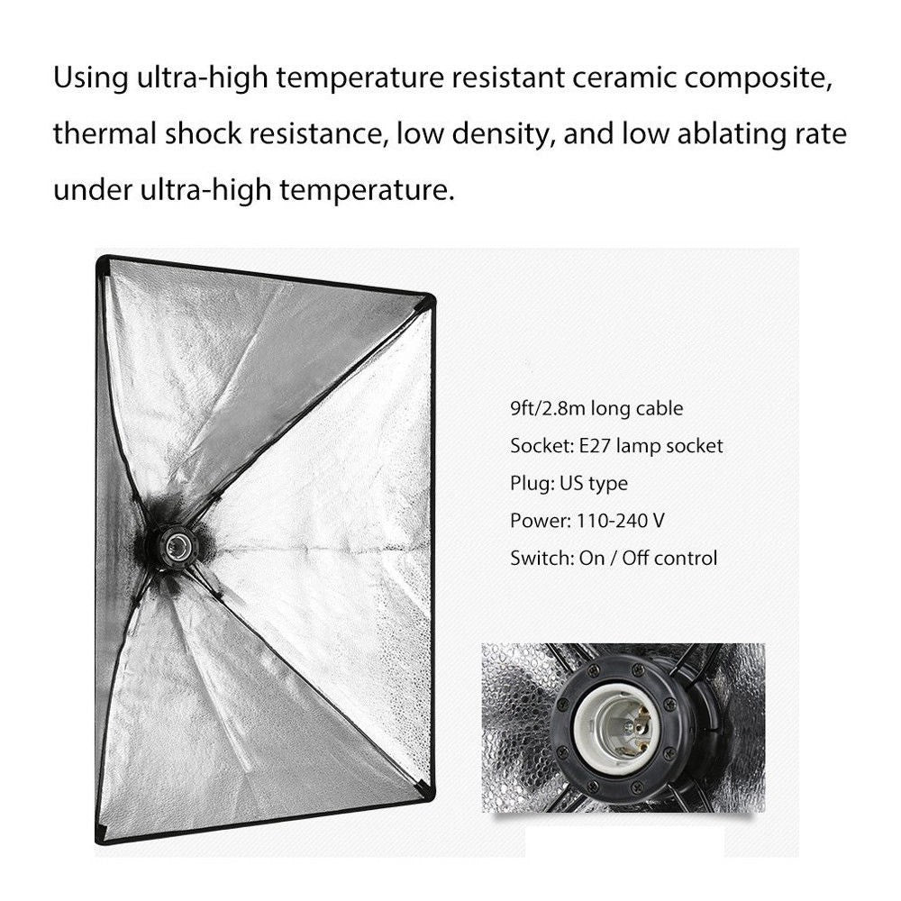PXEL SB-1B-40X40 Single E27 Base Socket Light Lamp Bulb Holder Adapter for Photo Video Studio Softbox 40cm x 40cm