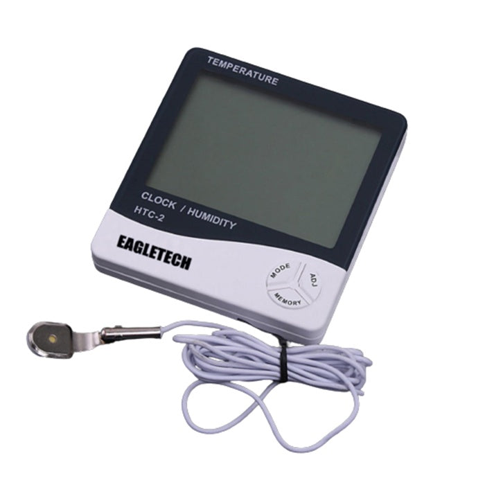Eagletech HTC-2 Digital LCD Temperature Humidity Meter Clock Hygrometer Thermometer Indoor and Outdoor