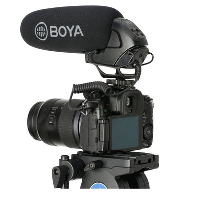 Boya BY-BM3031 On-Camera Super Cardioid Shotgun Microphone for Camera Youtube Vlog Studio Video Recording Streaming