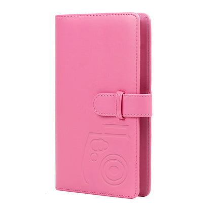 Pikxi 96 Pockets Cute Plain Colors Leather Mini Instant Film Photo Album with Latch and 16 Pages White for FUJIFILM Instax Mini Film Camera, Picture and Card Holder | AM96-24 ICE WHITE