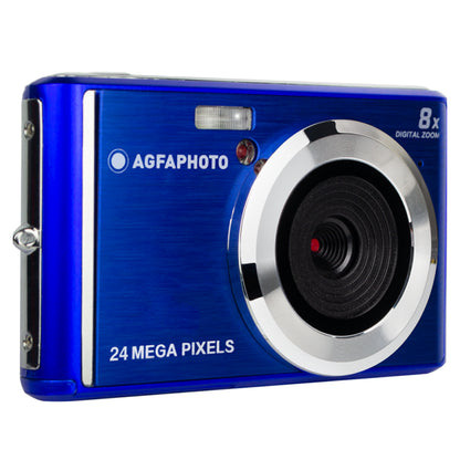 AGFAPHOTO RealiShot (DC5500) 24MP Compact Digital Camera with 8x Digital Zoom, CMOS Sensor, 720p HD Video Capture, 2.4" LCD Screen Display and Max 64GB Memory Storage Support for Point and Shoot Photo Video | Black, Blue, Pink