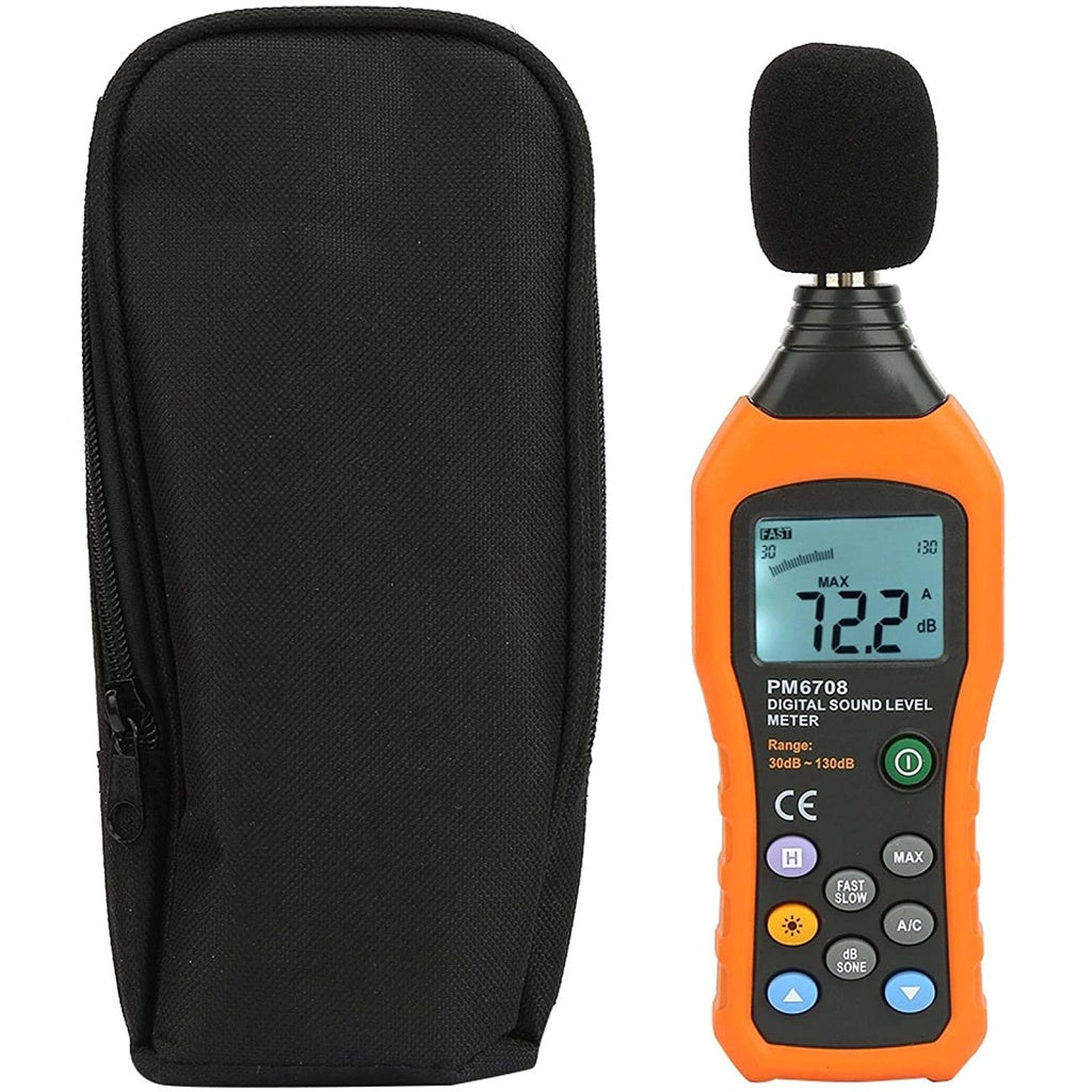 [CLEARANCE] PeakMeter PM6708 LCD Digital Audio Decibel Sound Noise Level Meter dB Meter Measuring Logger Tester 30 dB to 130 dB
