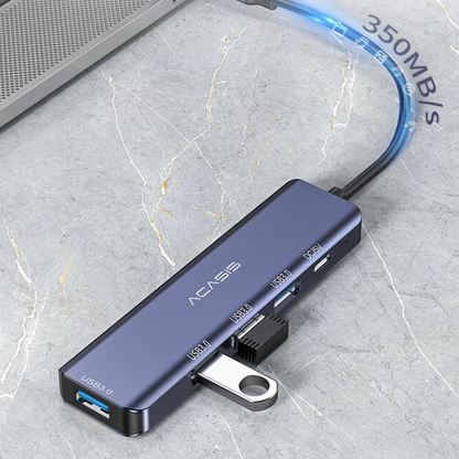 ACASIS DS-7UV5 5-in-1 USB 3.0 to Type C Hub Docking Station with 100W PD Fast Charging, and 5Gbps High Speed Data
