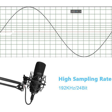 Maono AU-A04 A04 Professiol Studio Cardioid Condenser USB Microphone Kit with Folding Arm Stand for Podcast Gaming Livestream Youtube PC Recording