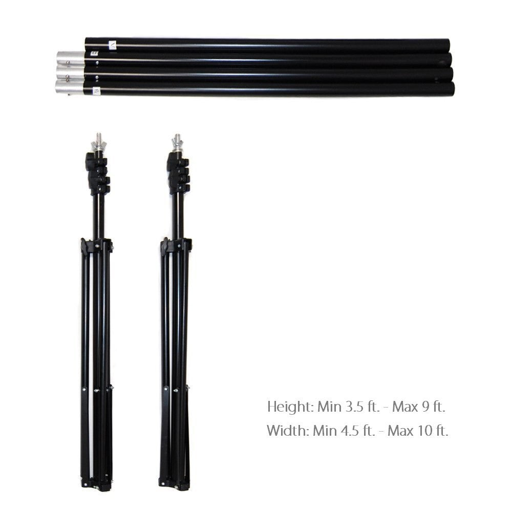 Pxel LS-BD2.8X3 Photo Video Studio 280cm x 300cm or 9ft. x 10 ft Adjustable Muslin Background Backdrop Support System Stand