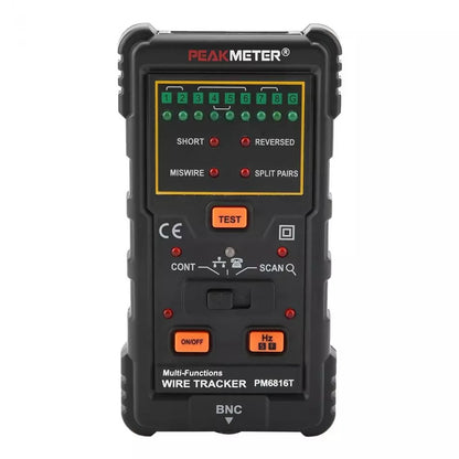 PeakMeter PM6816 Cable Wire Tracker Telephone Line DC Level Network Tester Meter For Tele communications Networking Tools