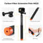 K&F Concept MS22 127cm / 50 inch Adjustable Extension Carbon Pole Invisible Selfie Stick Monopod with Wrist Strap for Insta360, GoPro, DJI Osmo Action Camera & Mobile Phone Holder