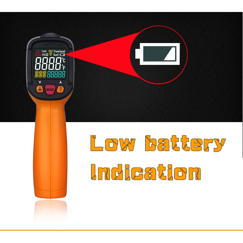 [CLEARANCE] PeakMeter PM6530B Laser LCD Digital IR Infrared Thermometer Temperature Meter Gun Point -50~550 Degree Non-Contact Thermometer