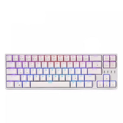 [CLEARANCE] Royal Kludge RK RK68 Plus RK871 RGB 68 Keys TKL Tri-Mode Bluetooth 5.1, Wired and 2.4Ghz Wireless Mechanical Gaming Keyboard with Hot Swappable Switches (Black, White) (Available in Blue, Red, Brown Switches)