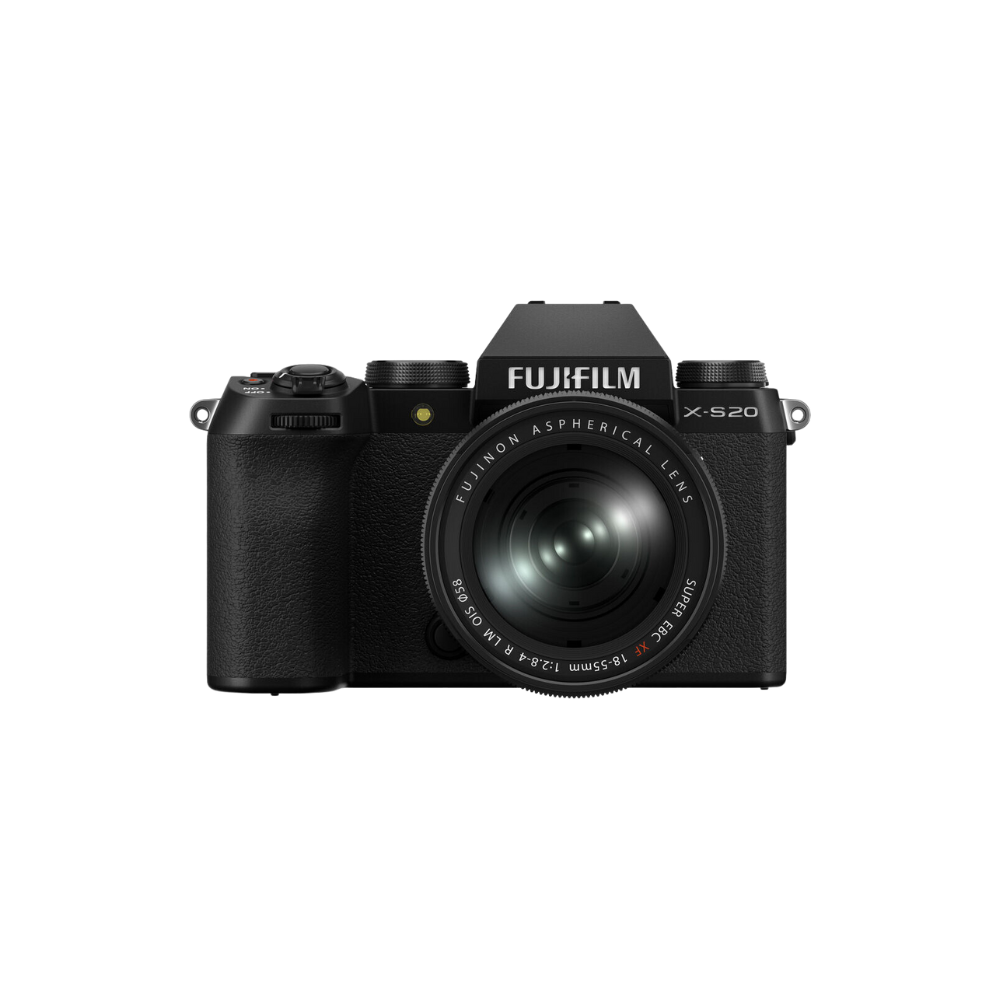 FUJIFILM X-S20 with XF 18-55mm Kit R LM OIS Lens with TG-BT1 Tripod Grip Bluetooth for Mirrorless Camera with 26.1MP APS-C X-Trans BSI CMOS 4 Sensor & X-Processor 5, 6K, 4K Full HD Up to 8fps Shooting, and Vari-Angle Touchscreen