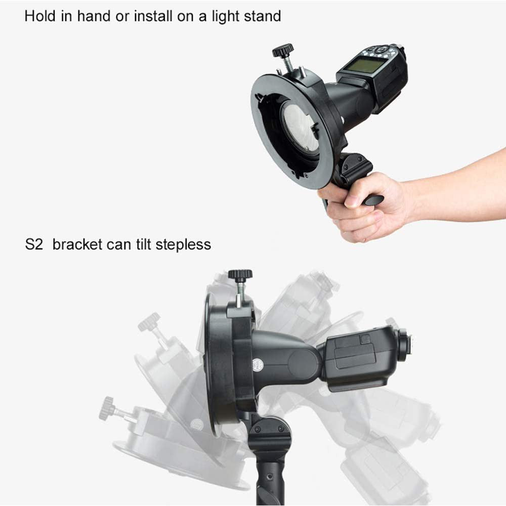 Godox S2 S-Type Flash Bracket Bowens S Mount Holder Universal Type for Speedlite Flash Snoot Softbox Beauty Dish Honeycomb Umbrella