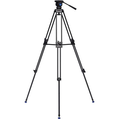 Benro KH25C / KH26C 61.6 / 72.6 Aluminum Video Tripod Kit with Fluid Head, 11lb Payload, Retractable Feet, Carrying Travel Bag for DSLR Cameras